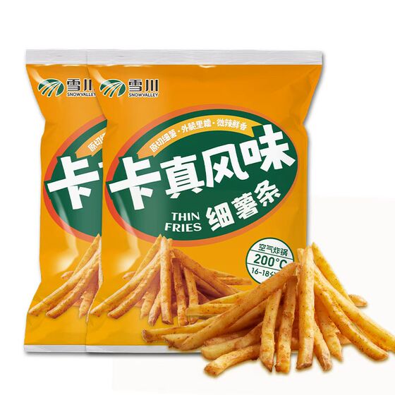 雪川卡真细薯条原切半成品空气炸锅食材500g微辣鲜香肯麦店内同款