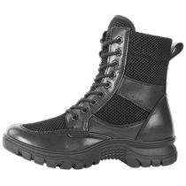 Summer combat boots ultra-light breathable mesh special duty boots mens side zipper tactical boots security inspection security boots high-top duty boots