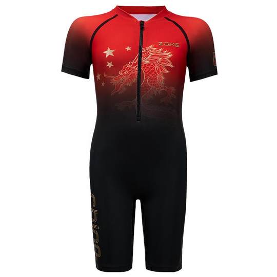 Zhouke boys one-piece flat corner sun protection upf50+ swimsuit