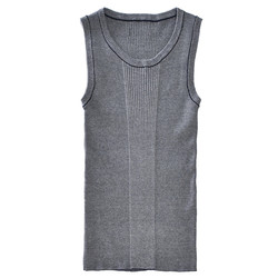 Chai Min inner bottoming vest Xinjiang cotton gentleman American retro knitted vest slim summer Ami khaki