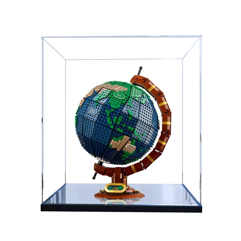 Applicable to Lego 21332 globe acrylic display box, transparent glass box dustproof cover figure storage box