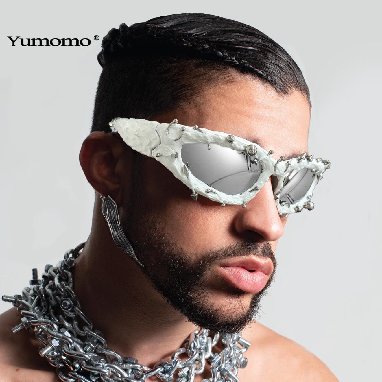 2025 New European and American Fashion Sunglasses, Trendy Cyberpunk Style, Stage Performance Unique Sunglasses