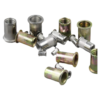 Yizhili pull rivet nut flat head ridge nut knurled pull rivet stainless steel 304 rivet nut