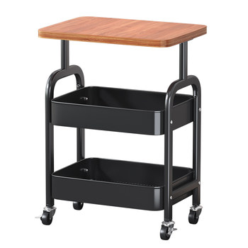 Cart with wheels bedroom snack storage rack storage rack sofa side movable bedside storage cabinet bedside table