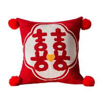 Happy wedding pillows a pair of wedding room decorations living room sofa cushions bed pillows wedding supplies