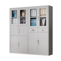 Financial warrant cabinet Tin Cabinet Cabinet Office Information Cabinet Dossier Archive with lock short cupboard lockers leaning against wall