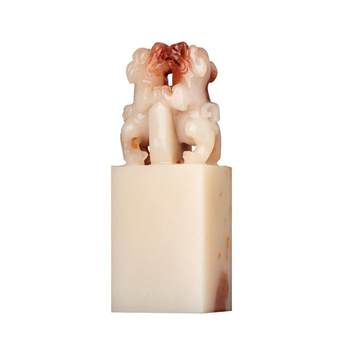 Shanlianhu pen natural shoushan hibiscus calligraphy seal