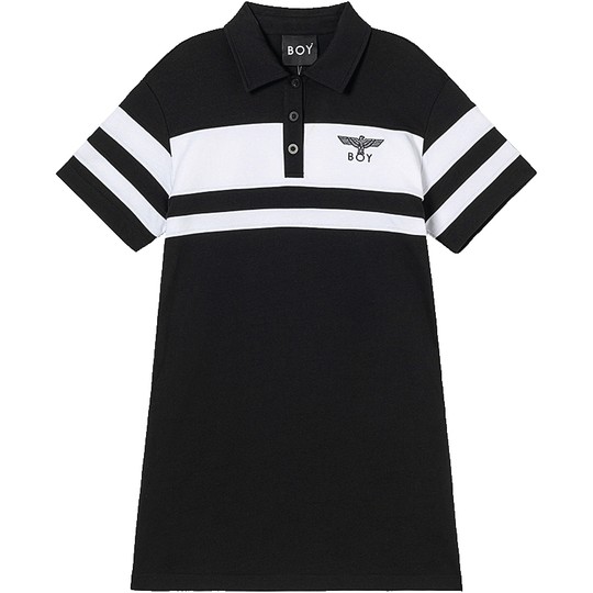 Fashionable BOYLONDON striped letter dress