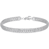 Ming brand jewelry platinum galaxy bracelet PT950 white gold shiny chain bracelet for women wide version fashionable and versatile BFI0017