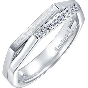 Crown series 18k gold double ring diamond ring