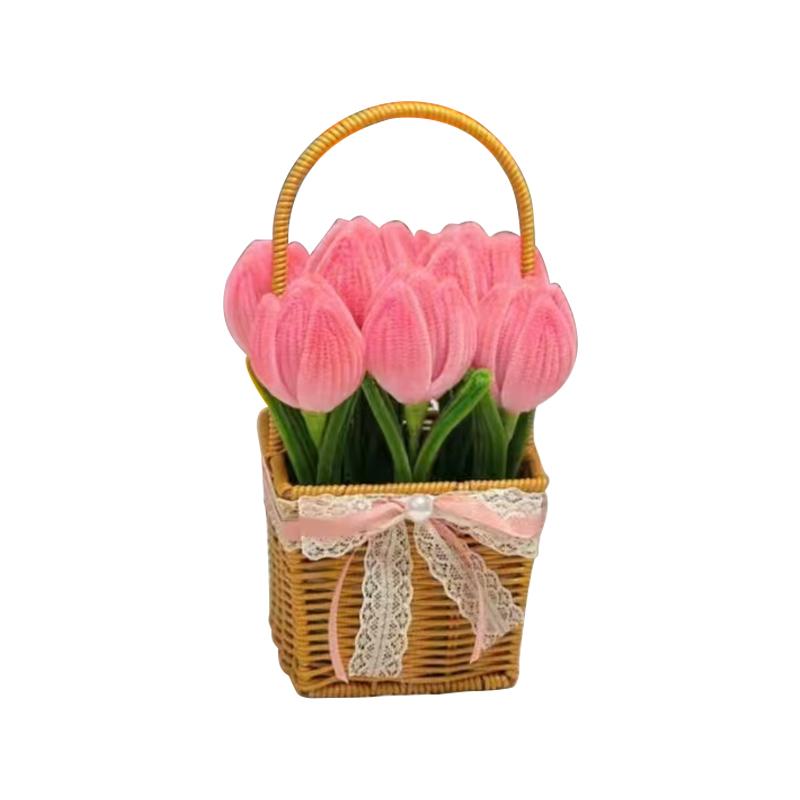 Twist stick bouquet handmade diy knitting material bag