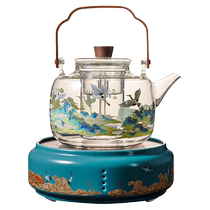 Rongshantang Electric Qianlijiangshan Teapot Heat-resistant Glass Teapot Ceramic Electric Ceramic Stove Tea Maker Set