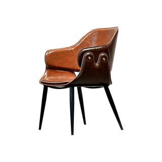 Simple era retro designer light luxury dining chair