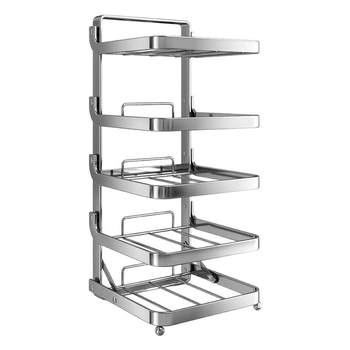 Foldable side dish multi-function household dish rack