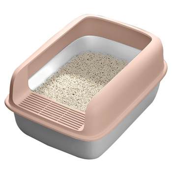 Extra large cat litter box fully semi-enclosed