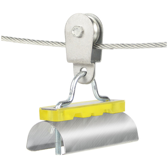 Crane wire rope flat cable lifting pulley is stainless