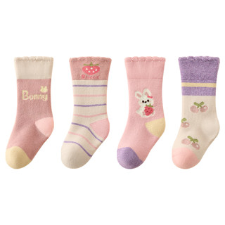 Baby autumn and winter thickened warm baby fleece skin-friendly socks