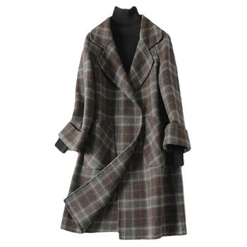Cashmere coat women's mid-length korean style loose woolen coat