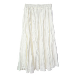 CatAndFish new Korean style high-waist slim pleated skirt mid-length versatile simple skirt for women