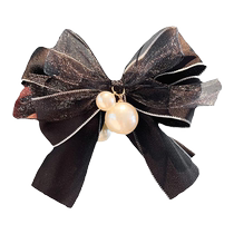 Bow-knot ball head grabber temperament headwear hairpin for the back of the head high-end ponytail autumn and winter hairpin