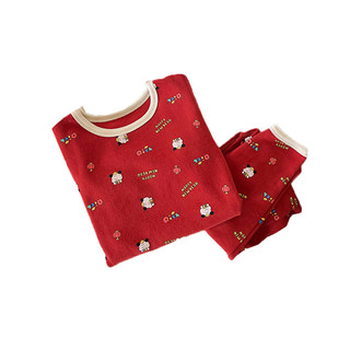 男女童A类纯棉秋冬保暖内衣套装宝宝家居服秋衣秋裤儿童无骨睡衣