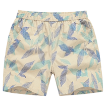 Summer shorts mens home shorts four-quarter loose beach pants sports pants three-quarter pants Korean style cotton trendy