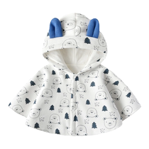 Baby cloak cloak spring and autumn outing baby small coat shawl autumn infant double-layer windproof windproof clothes