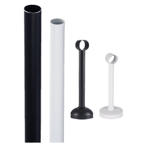 Customized 32mm stainless steel round tube clothes hanging rod black and white balcony clothes drying rod curtain rod wardrobe clothes hanger hanging rod