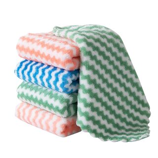 Coral velvet rag absorbs water, thickens and enlarges the cleaning towel, does not shed lint and is easy to clean the home kitchen
