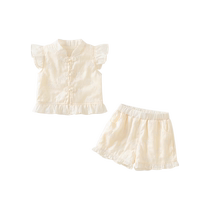 Girls Suits Summer Clothes 2024 New Childrens Fashionable Childrens Clothes Baby National Style Two-piece Set Summer Trend