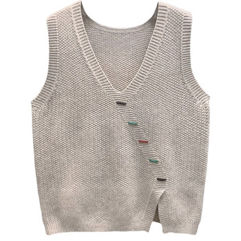 Knitted vest women's autumn and winter outer sweater jacket