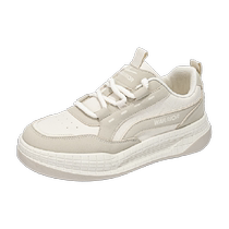 Pull back shoes mens shoes 2024 new leather waterproof sports and leisure sneakers mens youth thick-soled bread shoes