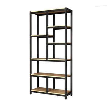Wrought iron balcony office floor display storage rack