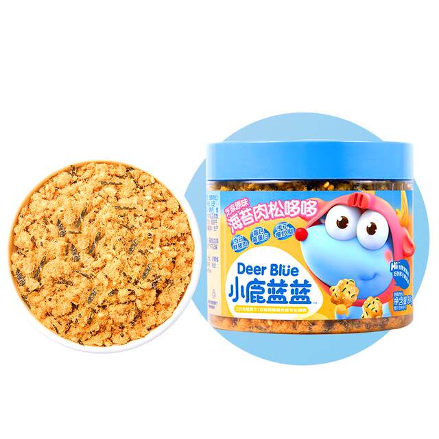 Fawn Blue Pork Floss and Dodo Seaweed Mixed Rice with Shredded Food Supplement