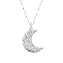 (Chinese Valentines Day gift) Swarovski Sublima moon shape transfer necklace womens clavicle chain pendant