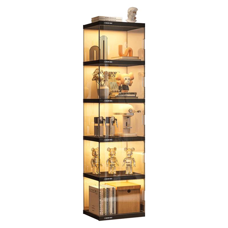 Same-day delivery! Remote control lamp! Dustproof bookcase with door