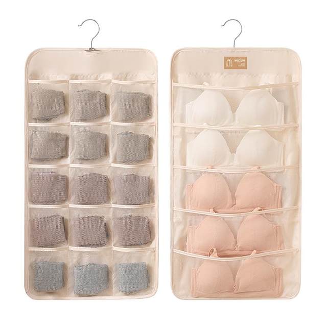 Wozun double-sided underwear storage hanging bag