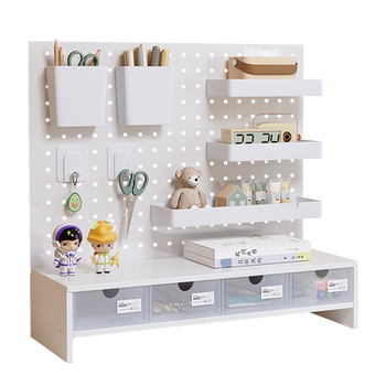 Desktop shelf hole-free board