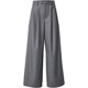 Hongxiu 2025 Spring New Women's Mid-waist Wide-Leg Suit Pants