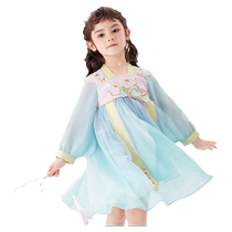 Balabala childrens clothing childrens skirts Chinese style Hanfu girls dresses spring and autumn clothes ancient style western style sweet and trendy