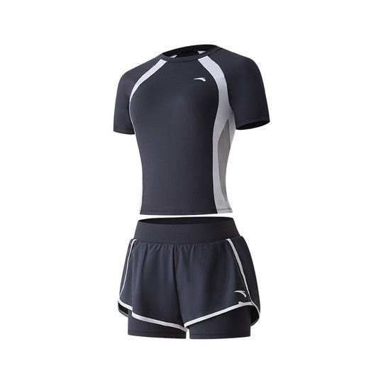 安踏小蛮腰泳衣女士2025新款分体保守显瘦微胖女孩遮肚泡温泉游泳