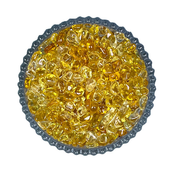 Natural violent citrine stone treasure pot attracts wealth ornaments