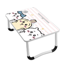 Lit ours auto-dépréciant petite table pliable table détude pour enfants table décriture table de devoirs dessin animé petite table portable maison table à manger chambre baie vitrée bureau table paresseuse hauteur augmentée