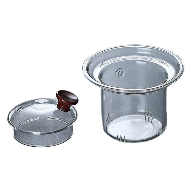 High borosilicate glass tea leaking teapot filter liner