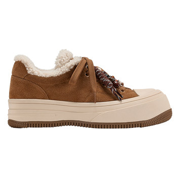 Ggcc trendy retro style fur sneakers