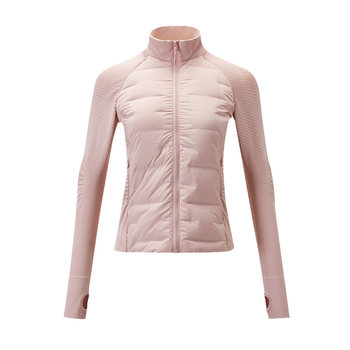 La Nikar short sports down jacket winter knitted splicing warm slim slim white goose down jacket women winter