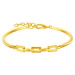 潮宏基珠宝  缔结 黄金手镯足金手饰手链女礼物婚嫁结婚 计价 H