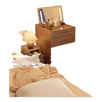 Luxury solid wood dressing table small bedroom modern simple dressing table cream style mini flip bedside storage