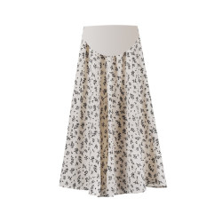 ສິ້ນກະໂປງກາງແຈ້ງ summer outer wear mid-length loose casual skirt summer floral chiffon skirt A-line skirt summer