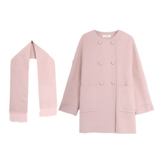 Nishimachi Muraya vintage wool scarf mid-length coat